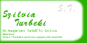 szilvia turbeki business card